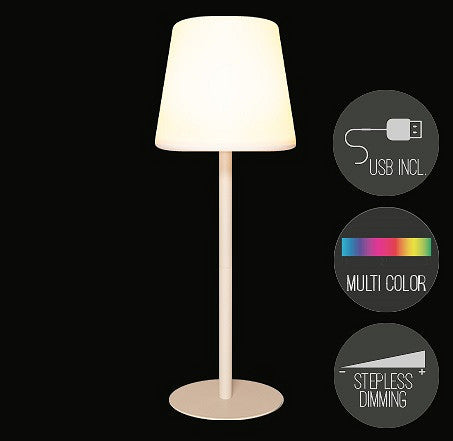Tischlampe LED wiederaufladbar sand | Anna`s Collection