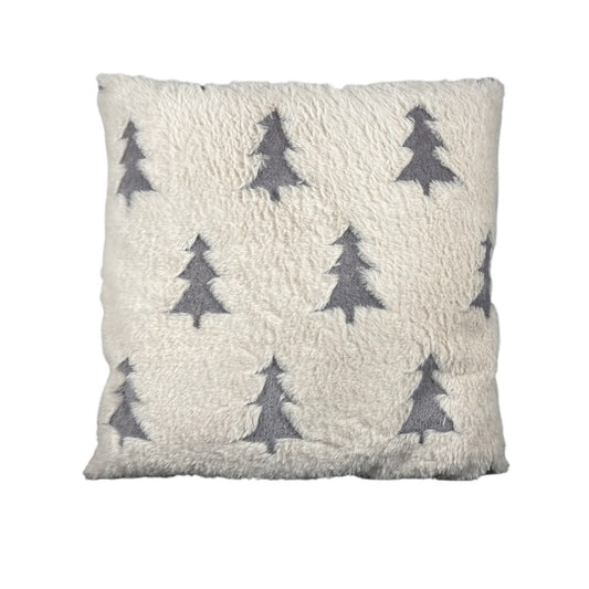 Kuscheliges Dekokissen mit Tannenbaum-Motiv