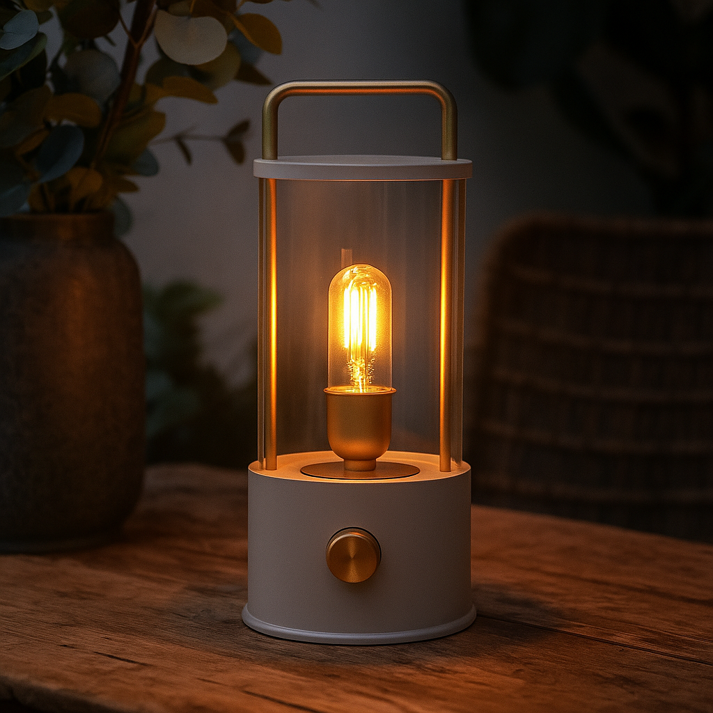 Elegante LED Laterne matt sand | Anna`s Collection