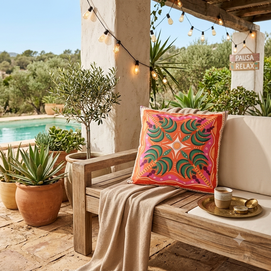 Outdoor-Kissen mit Palmen 60 x 60 cm | Anna`s Collection