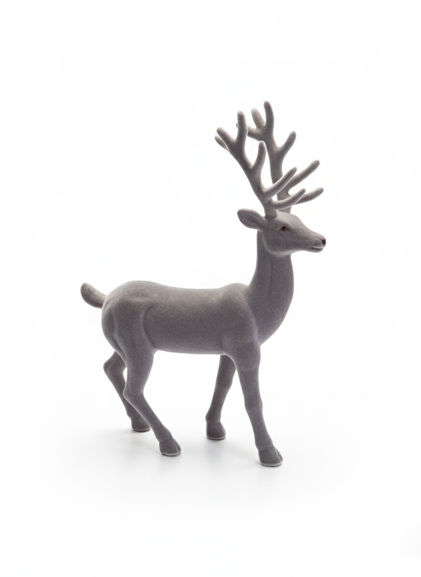 Dekorativer Hirsch mit samtiger Oberfläche