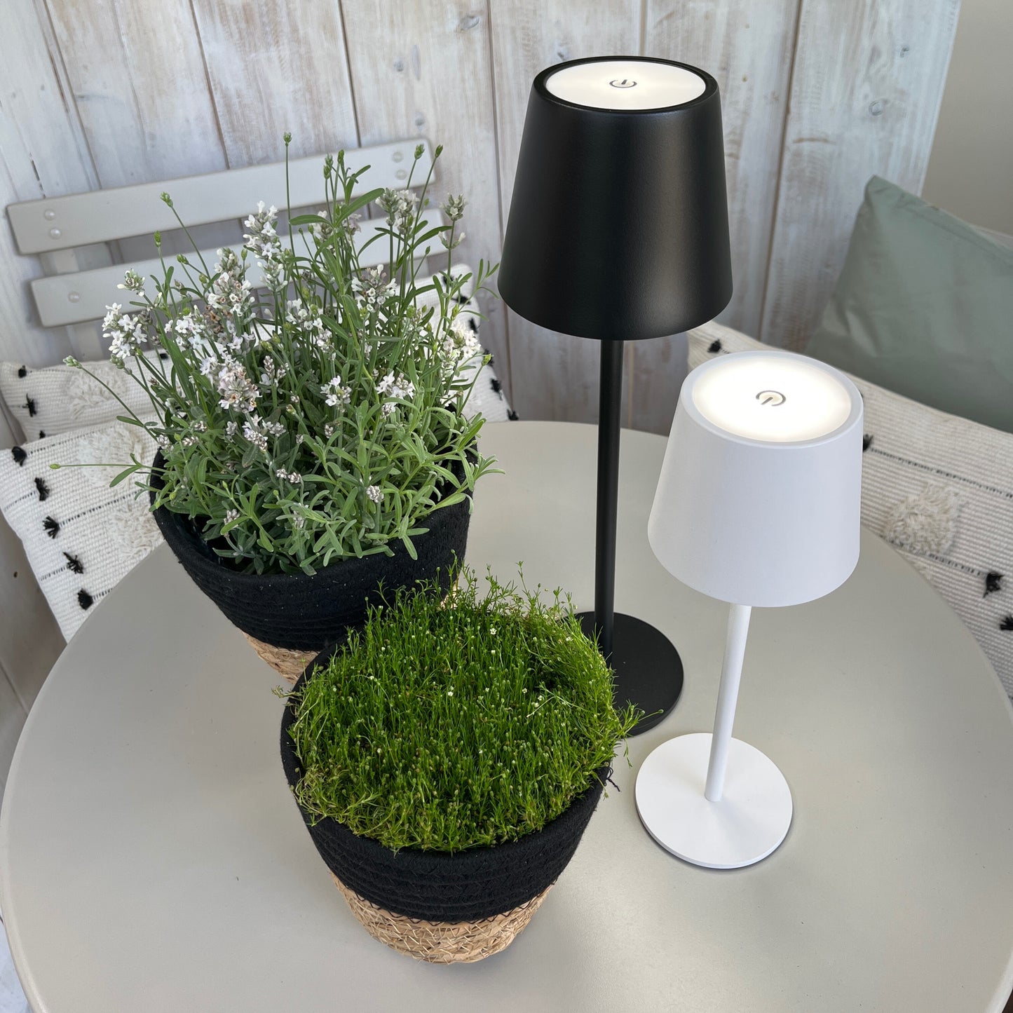 Tischlampe LED matt schwarz 36,5 cm | Anna`s Collection