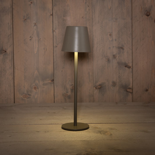Tischlampe LED matt taupe 36,5 cm | Anna`s Collection