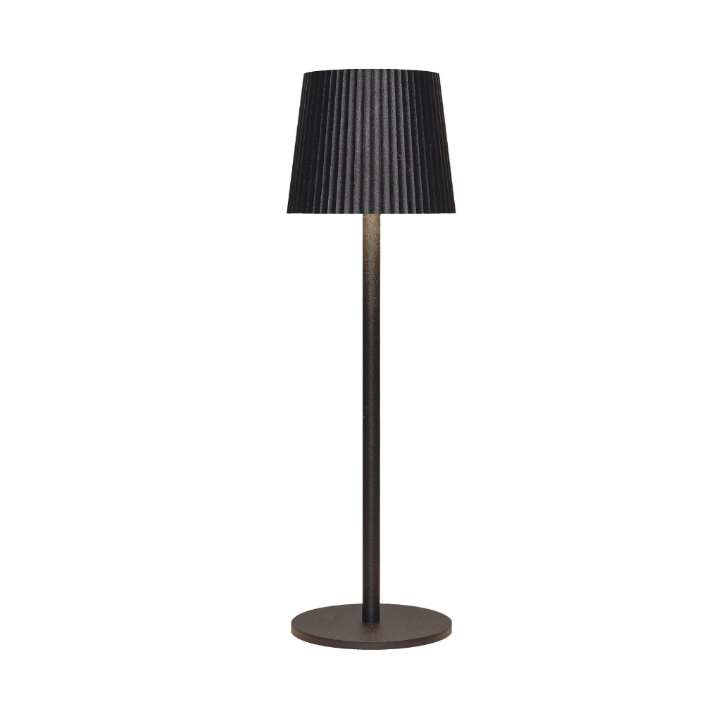 218040 Tischlampe schwarz geriffelt | Anna`s Collection