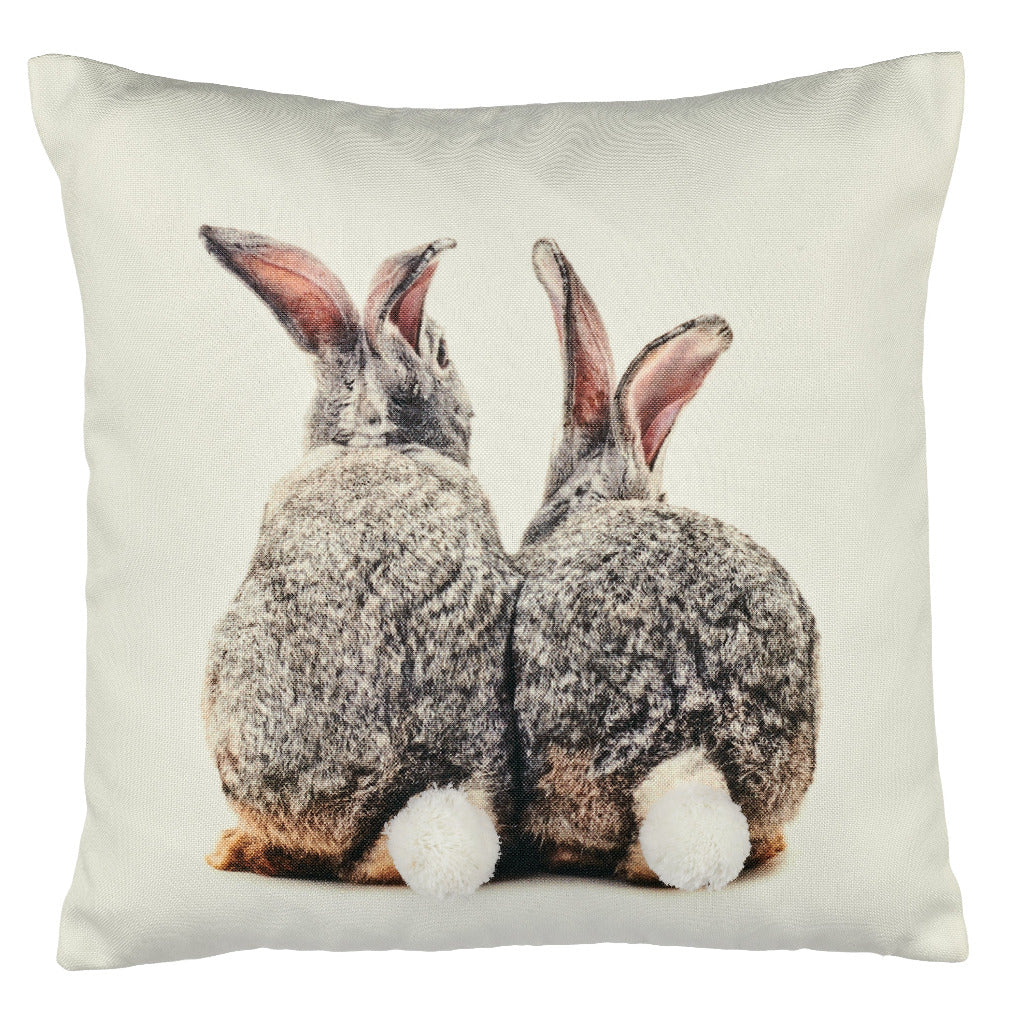 7026007-38 Kissen mit Hasenprint von CREATIVhome