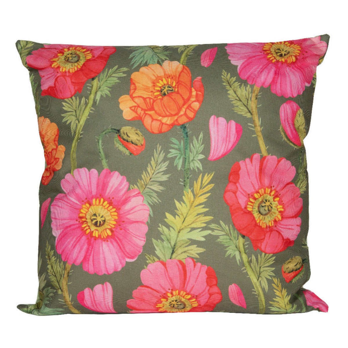 Outdoor-Kissen Mohnblumen 60 x 60 cm