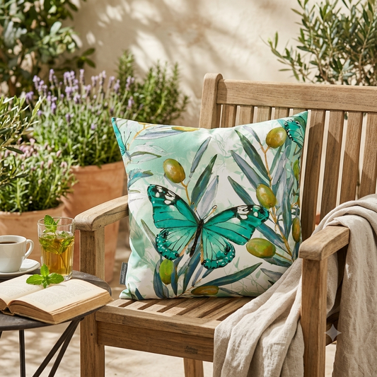 Outdoor-Kissen INSTYLE mit Oliven Print 45x45 cm