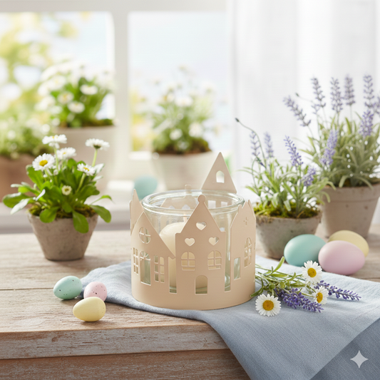 Windlicht Häuserfront (2tlg.)