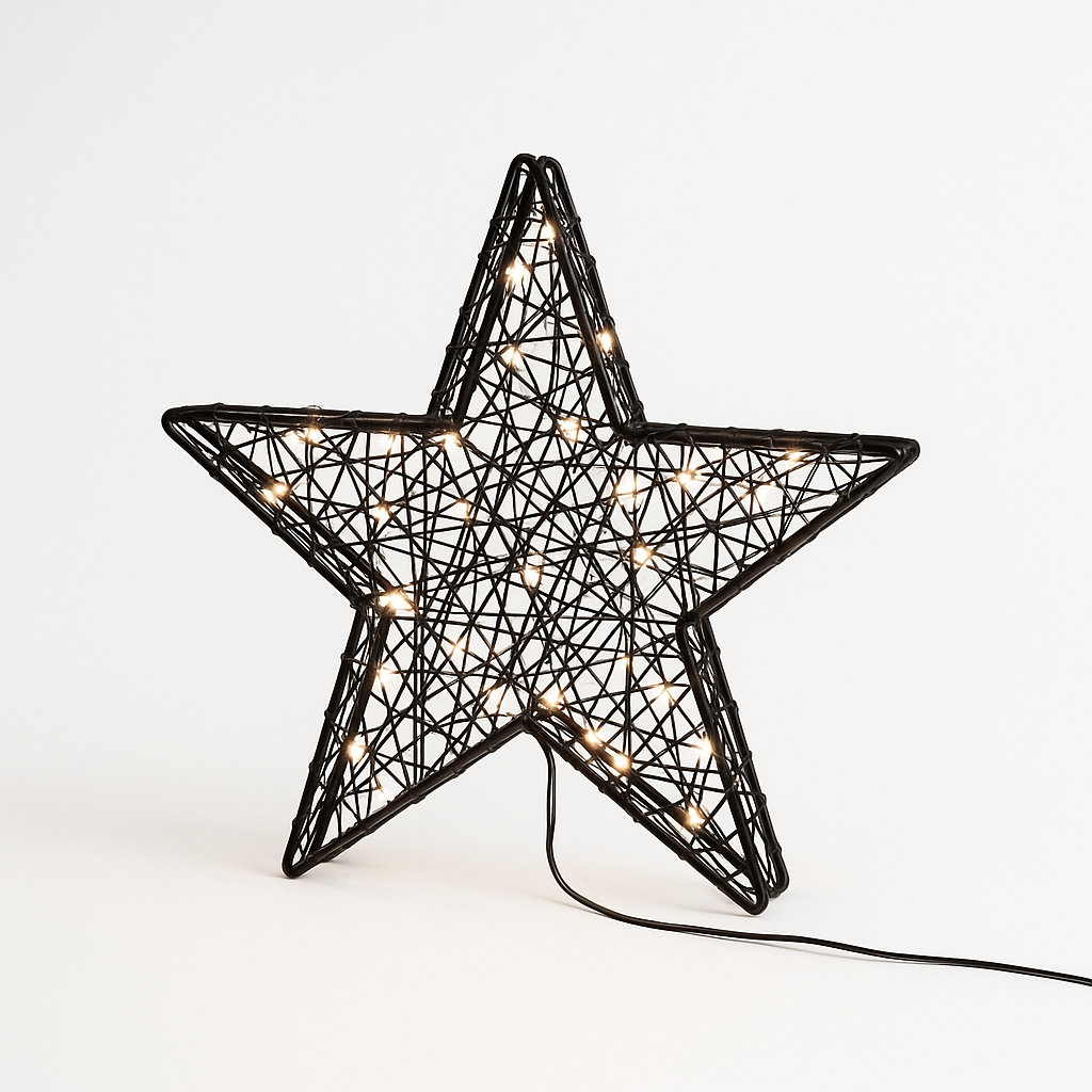 140er LED Stern "blinkend" mit Timer - schwarz