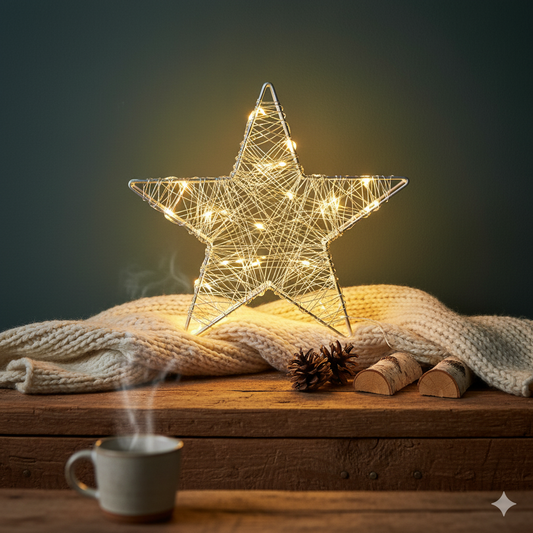 140er LED Stern "blinkend" mit Timer - silber