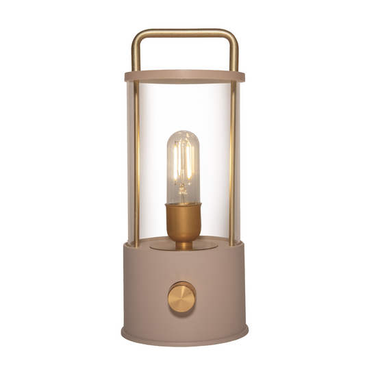 Elegante LED Laterne matt sand | Anna`s Collection