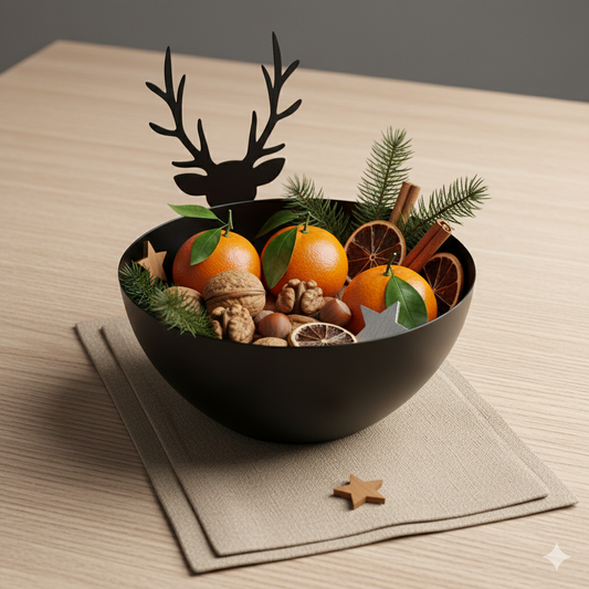 Weihnachts-Schale mit Hirschmotiv
