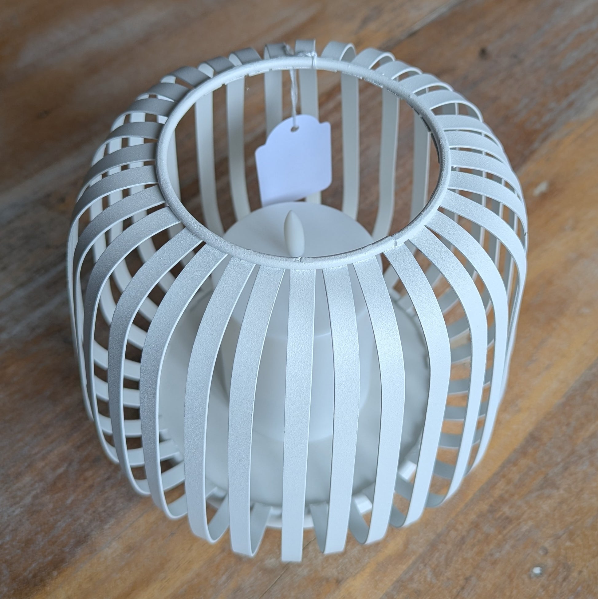 Outdoor Laterne mit Solar LED Kerze weiß
