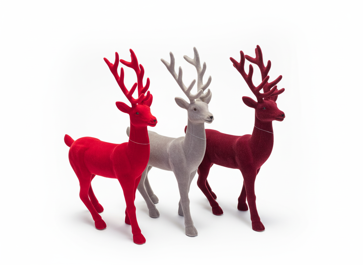 Dekorativer Hirsch mit samtiger Oberfläche