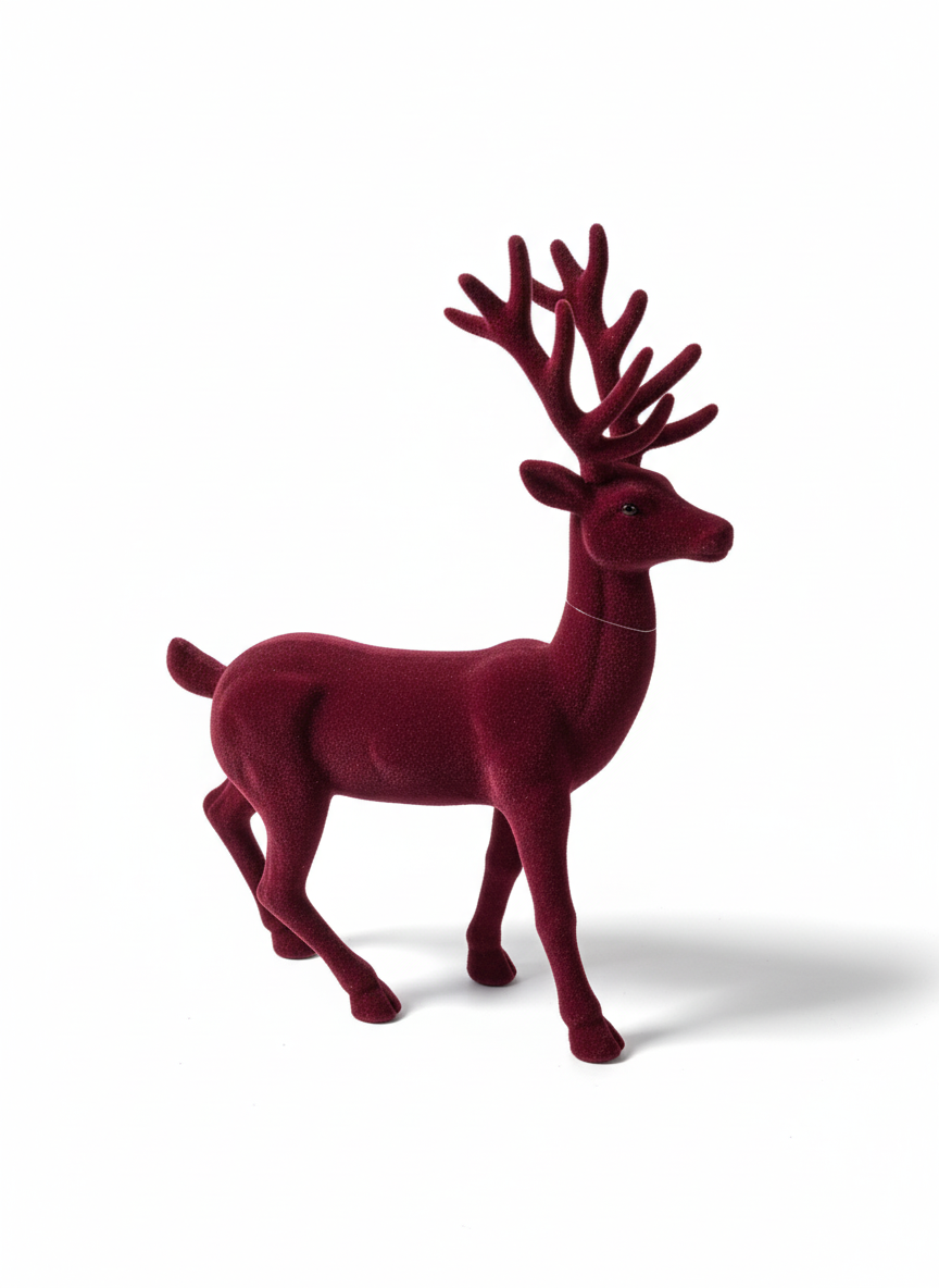 Dekorativer Hirsch mit samtiger Oberfläche
