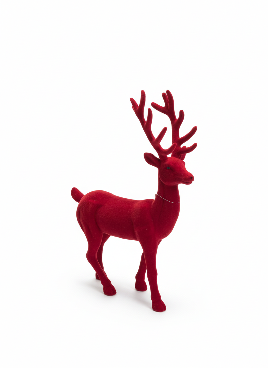 Dekorativer Hirsch mit samtiger Oberfläche