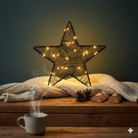 140er LED Stern "blinkend" mit Timer - schwarz