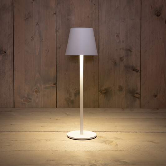 Tischlampe LED matt weiß